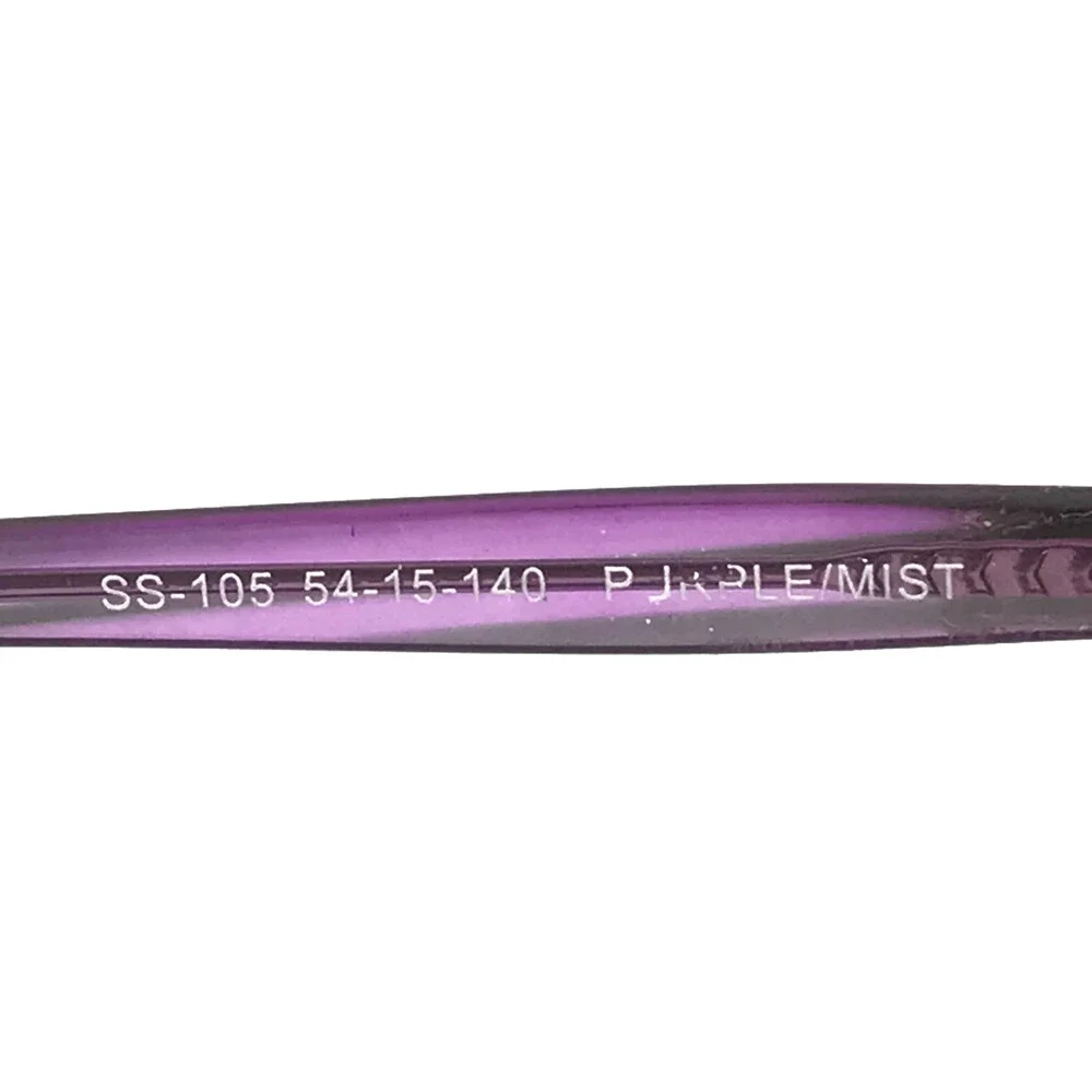 Success Eyeglasses Frames SS-105 PURPLE/MIST Brown Cat Eye Full Rim 54-15-140